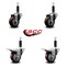 Service Caster 3'' Maroon Poly Swivel 1'' Expanding Stem Caster Set 2 Total Lock Brakes, 4PK SCC-EXTTL20S314-PPUB-MRN-2-S-2-1 - alternate 4
